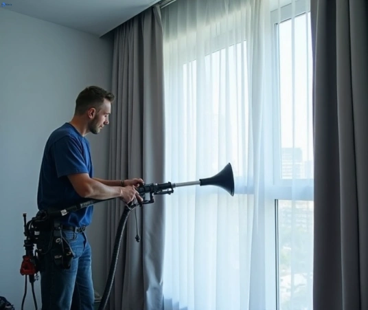 Professional commercial curtain cleaning process equipment Matty Curtain Cleaning kareela-nsw